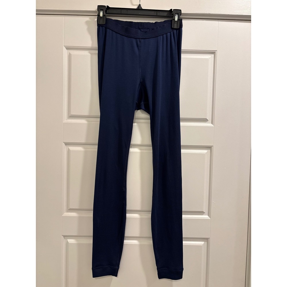 Patagonia Capilene Base Layer Leggings Navy Blue Waffle Knit Thermal Pants Small